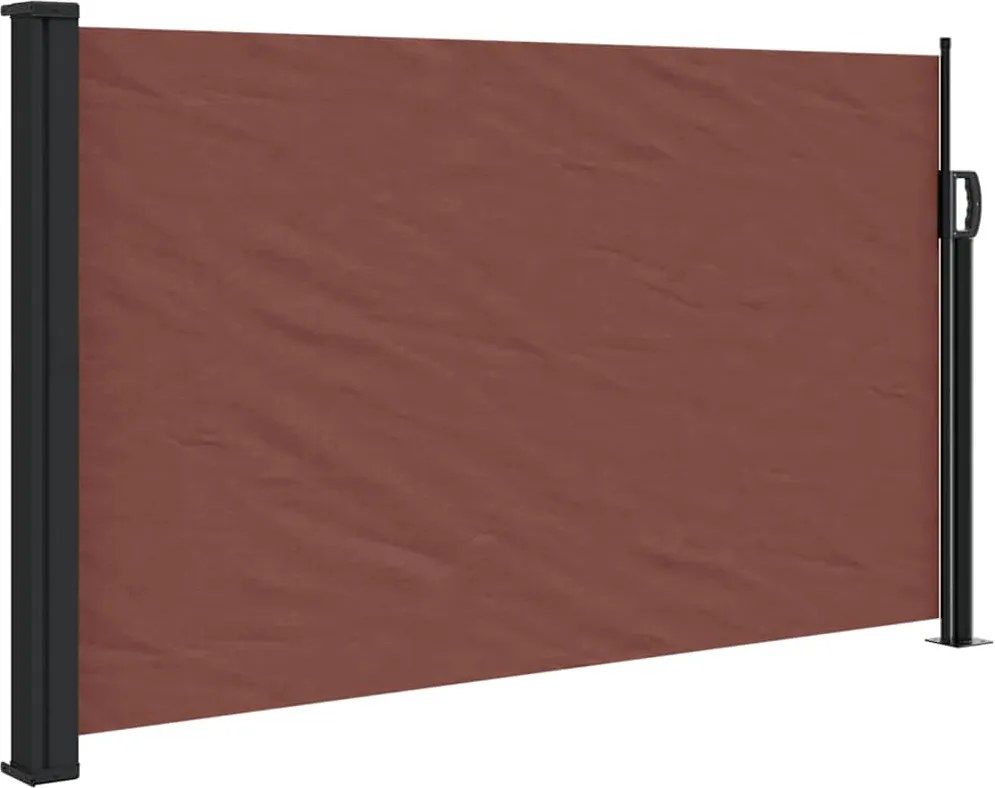 vidaXL barna behúzható oldalsó napellenző 117 x 300 cm