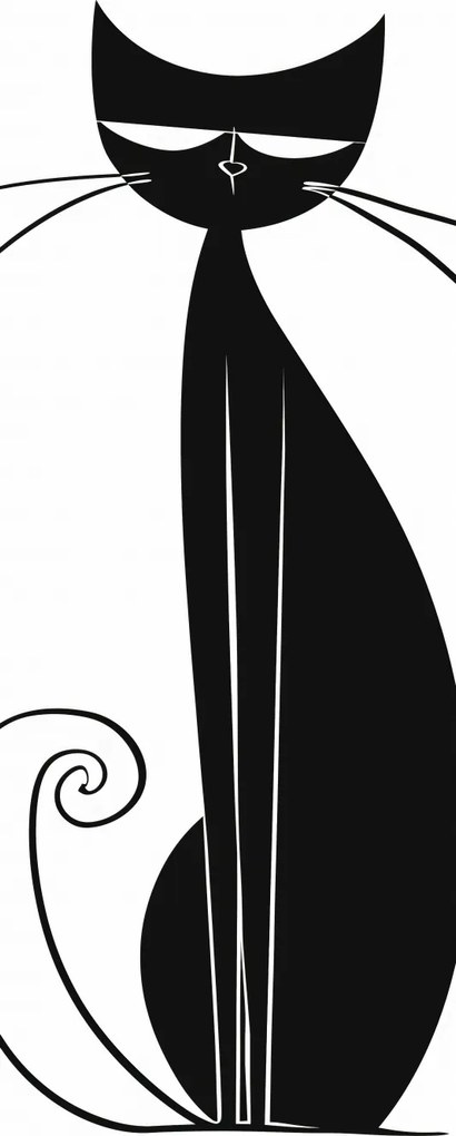 Poszter 30,5x91,5cm Fekete Macska