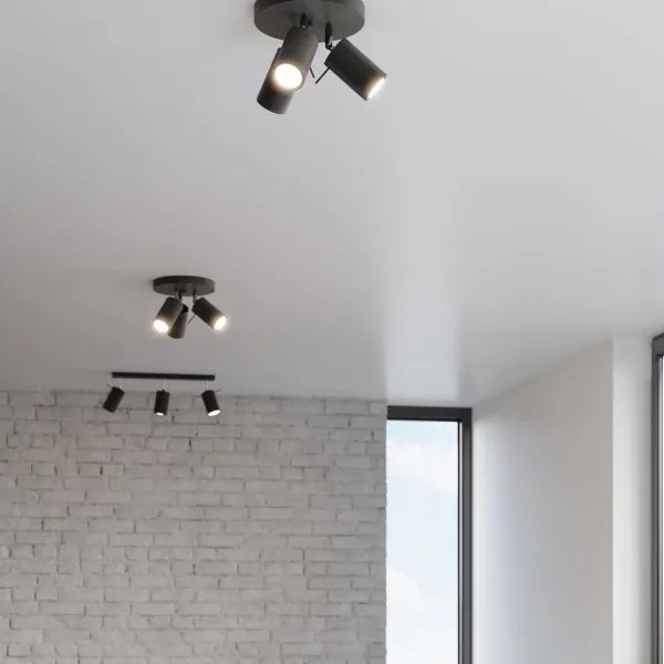 Sollux SL.1016 - Spotlámpa RING 3xGU10/10W/230V fekete