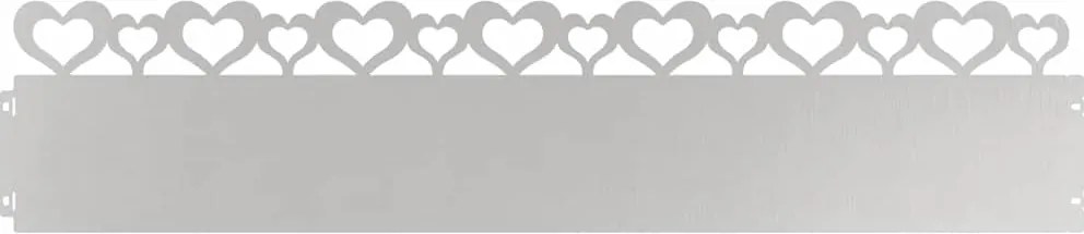 vidaXL Gyepszegélyek 20 pcs Ezüst 103 x 0,05 x 22 cm Rozsdamentes acél