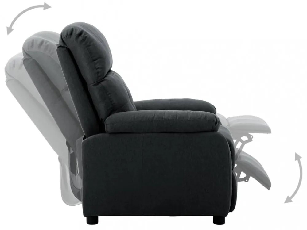 sötétszürke szövet dönthető fotel