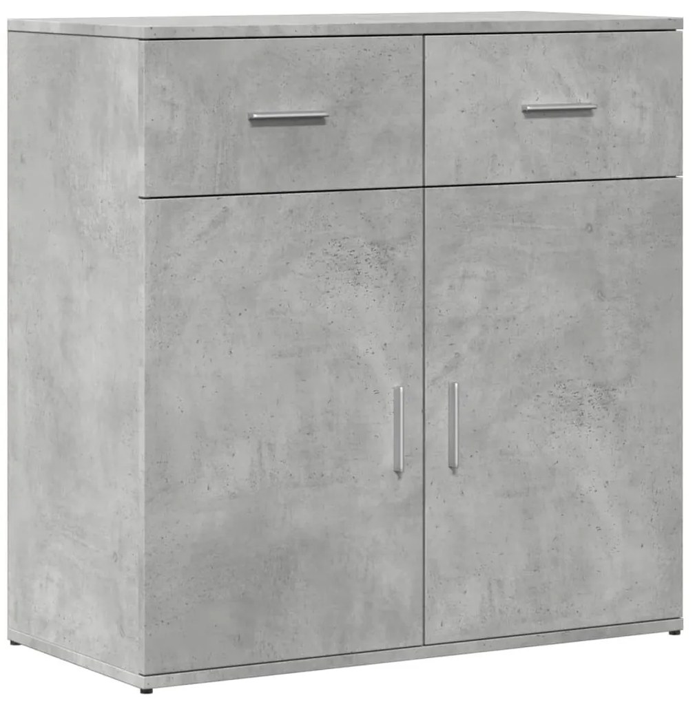 2 db betonszürke szerelt fa tálalószekrény 79 x 38 x 80 cm