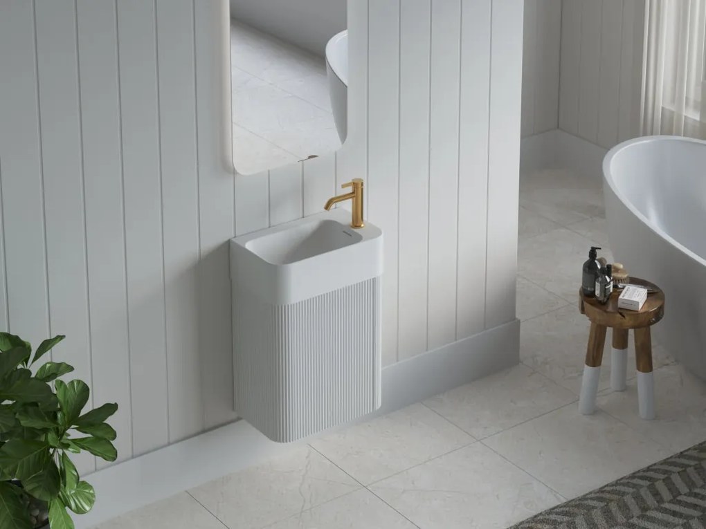 AREZZO design SORELLA 45 cm-es Fürdőszoba alsószekrény 1 ajtó, matt fehér