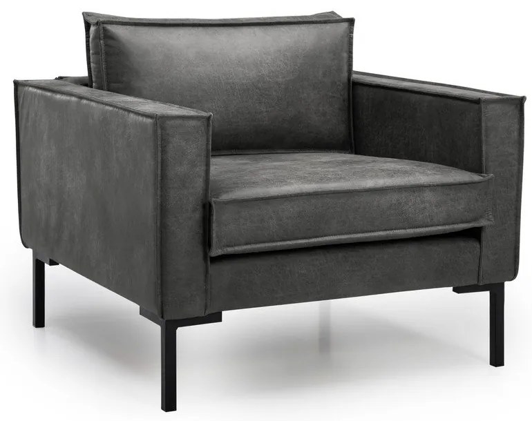 Rate sötétszürke műbőr fotel - Scandic