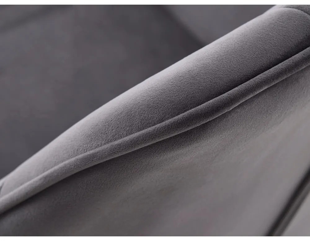 Szürke kárpitozott karfás étkezőfotel szett 2 db-os Nolan Square – Unique Furniture