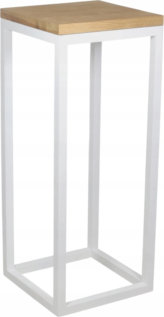 Virágágyás Álló Nagy Virágtartó Állvány 62 cm tölgyfa Fehér