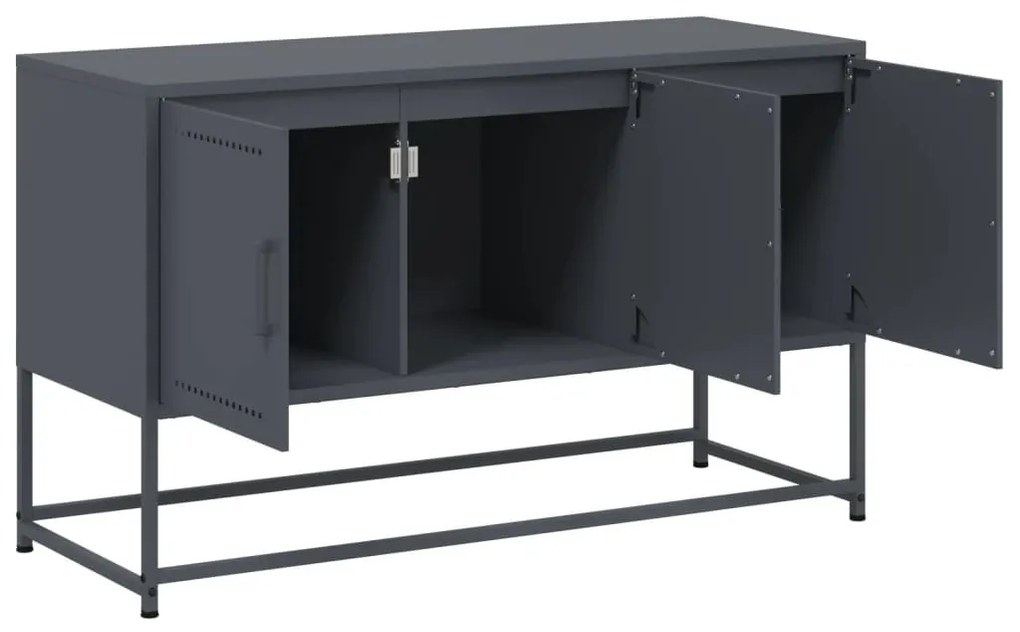 antracitszürke acél TV-szekrény 100,5x39x60,5 cm
