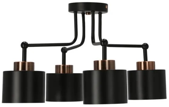 Csillár OLENA 4xE27/60W/230V fekete