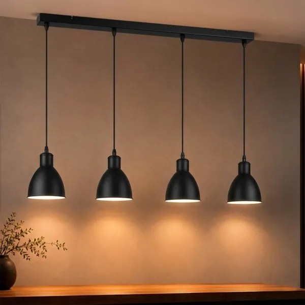 Brilagi - RIDDY LED csillár kábellel 4xE27/60W/230V fekete
