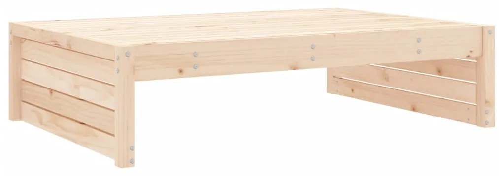 Tömör fenyőfa kerti lábzsámoly párnával 120x80 cm