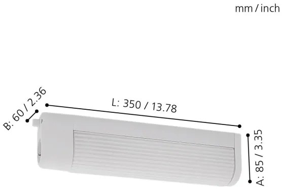 Eglo 94987 - Fali lámpa BARI 1 2xE14/40W/230V