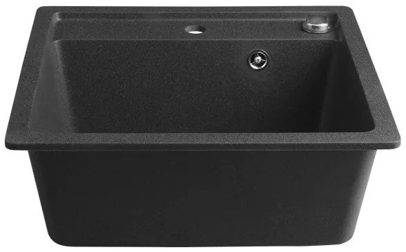 Sapho - Konyhai mosogató 53x50 cm gránit/fekete