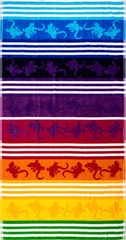 CRAZY GEKKO Strandtörölköző szivárvány 165x90cm