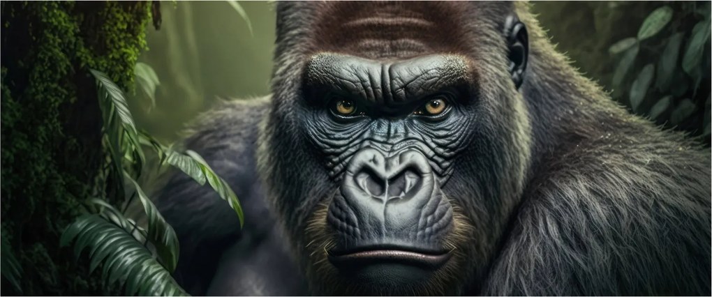 Kép - Egy gorilla portréja (120x50 cm)