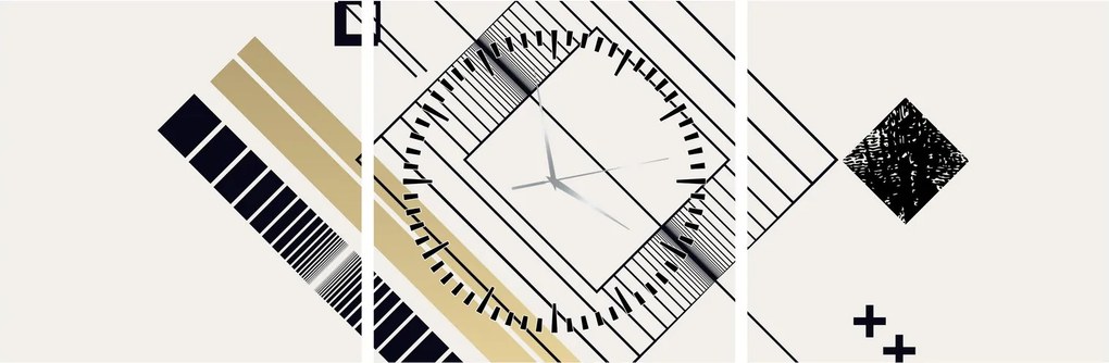 Kép - Geometriai formák N⁰6 (órával) (90x30 cm)