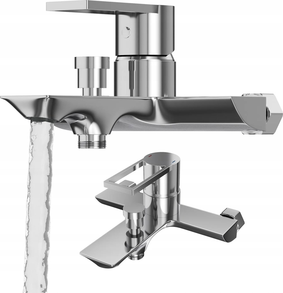 Kád-zuhany Csaptelep Fürdőszoba Csaptelep Sárgaréz Csaptelep Króm