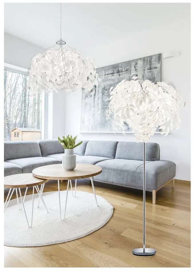 Leavy fehér állólámpa, magasság 180 cm - Trio