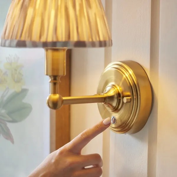 Endon 114831 - LED Dimmelhető újratölthető fali lámpa BURLEY LED/1,5W/5V réz/bézs