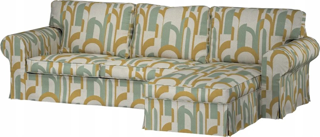 Ektorp 2 személyes kanapé és napozóágy huzat Ikea narancssárga