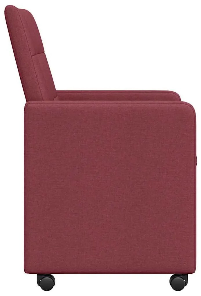 Kerekes Étkező Székek 2 pcs bordó 58 x 65 x 94 cm szövet