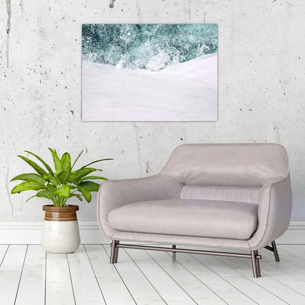 Kép - Türkiz absztrakció (70x50 cm)