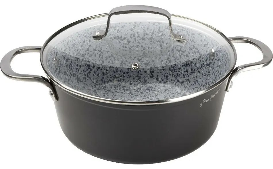 Lamart LT1254 serpenyő fedéllel Granit, átmérő 24cm