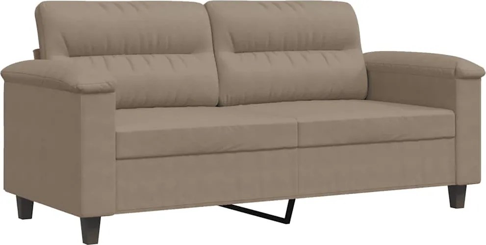 vidaXL kétszemélyes tópszínű mikroszálas szövetkanapé 140 cm