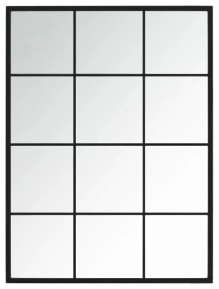 fekete fém fali tükör 80 x 60 cm