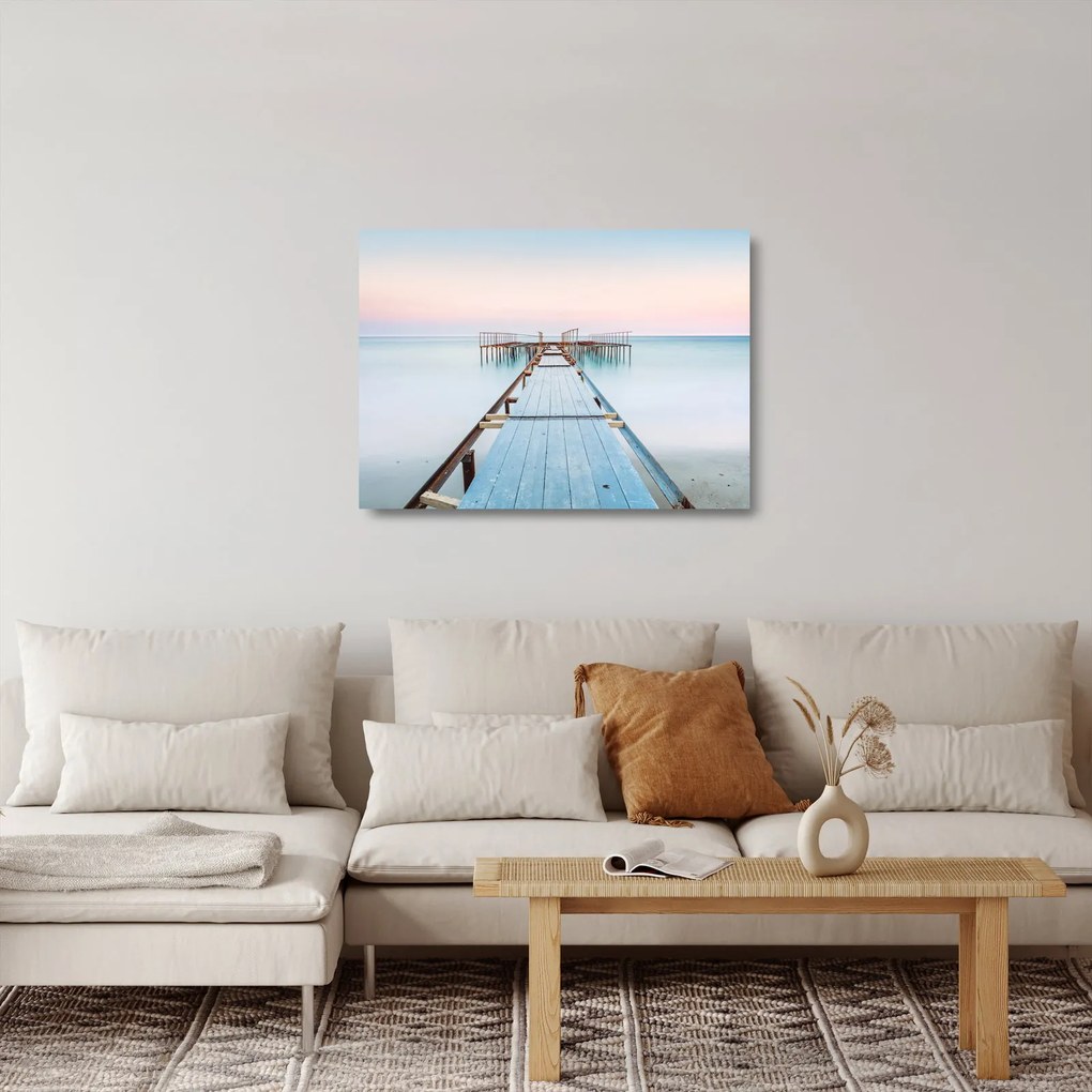 Üveg kép - Hosszú móló (70x50 cm)