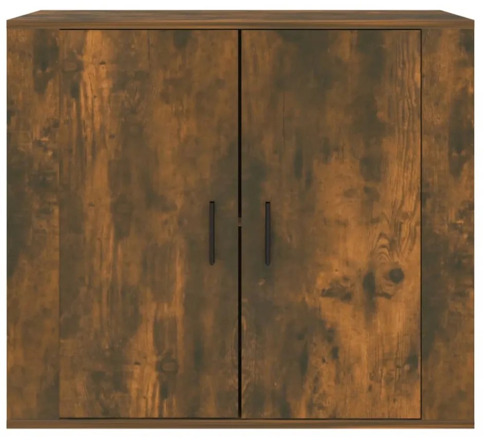 füstös tölgy színű szerelt fa tálalószekrény 80x33x70 cm