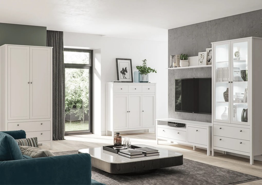 Vitrin 2W2S, fehér, OLJE