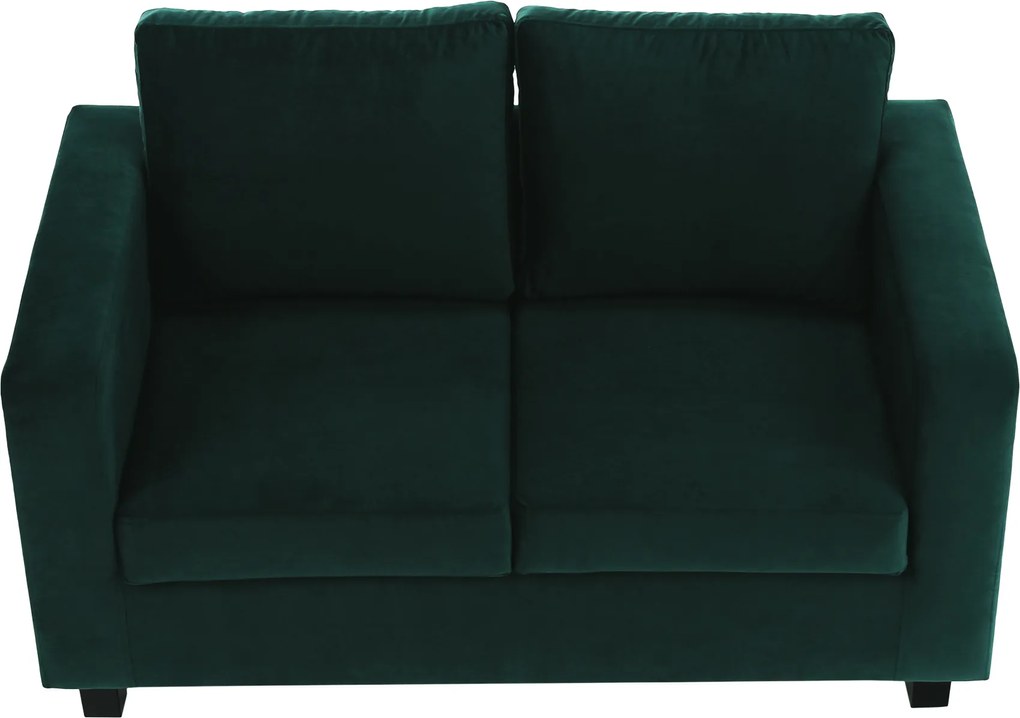 Teljesen kárpitozott heverő, smaragd szövet, LUANA