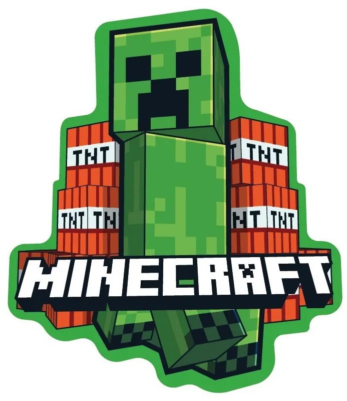 Minecraft Boom 3D formapárna, díszpárna 40 cm