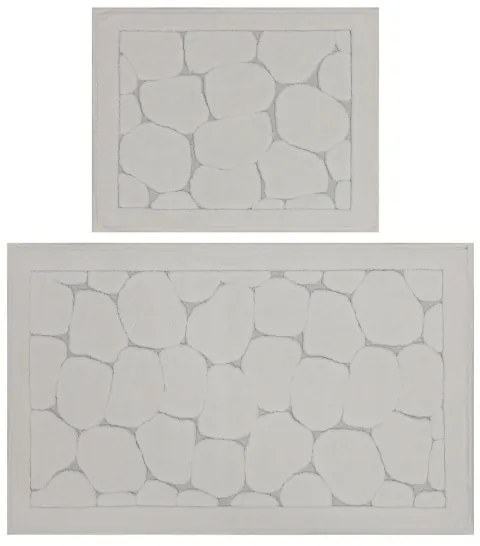 KÉSZLET 2x Fürdőszoba szőnyeg LINO 60/100 cm bézs