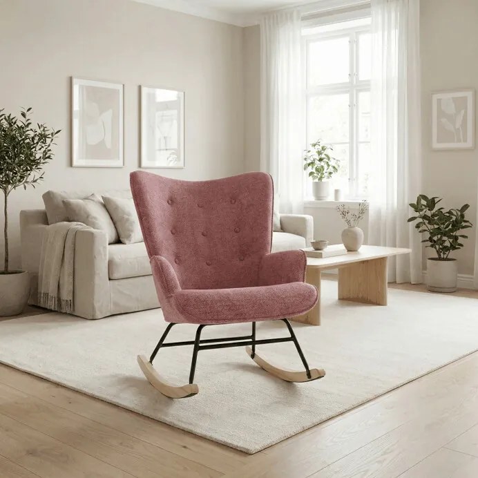 Hintaszék, rózsaszín, szövet, AK-373 PINK2