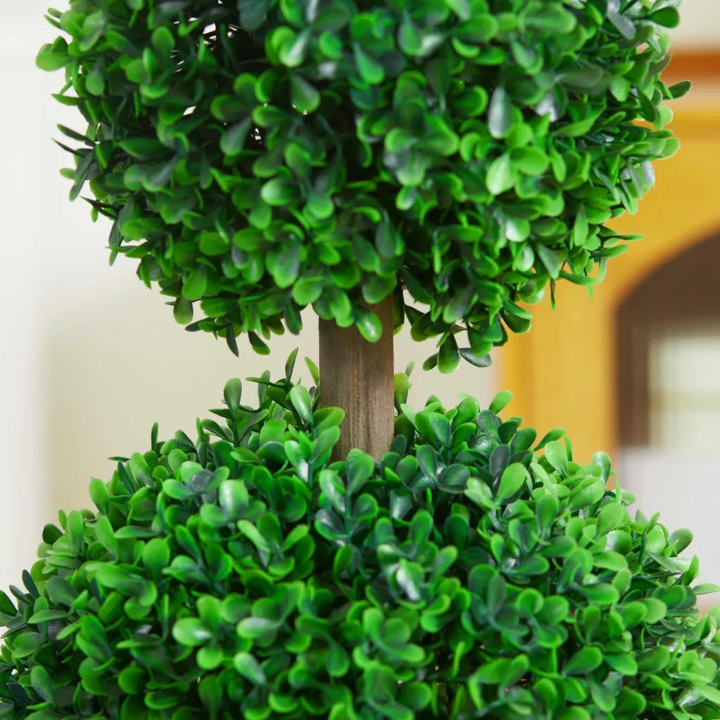 Műnövény szett, 2 db buxus, cserépben 60cm magas