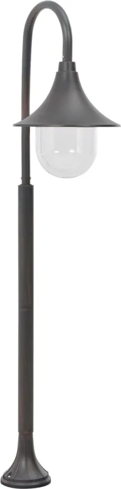 vidaXL bronzszínű alumínium kerti állólámpa, E27, 120 cm