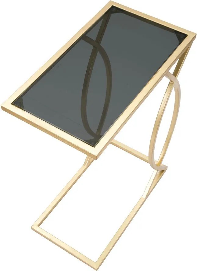 Tárolóasztal üveg asztallappal 25.5x45.5 cm Glam – Mauro Ferretti