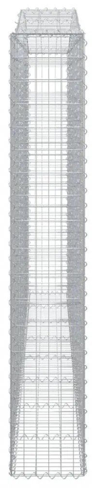 4 db íves horganyzott vas gabion kosár 400x30x180/200 cm