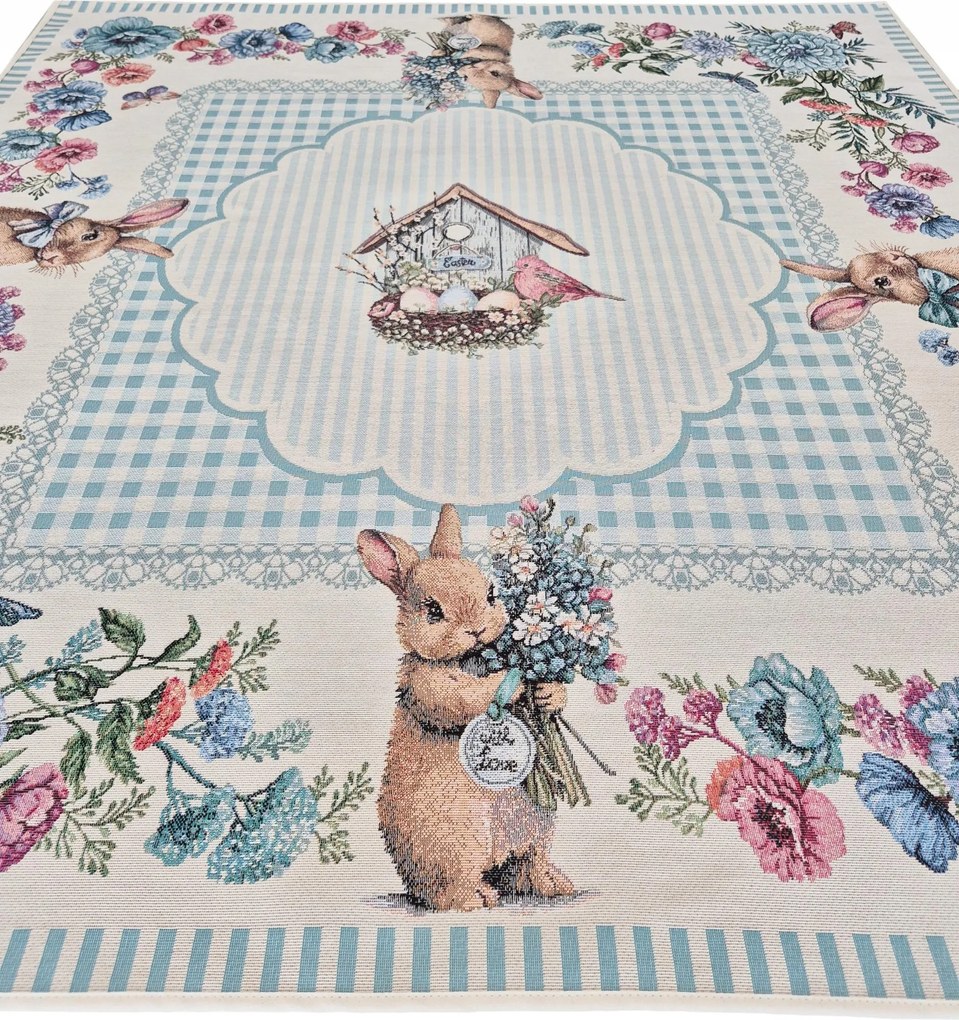 100x100 cm Abrosz Húsvéti pasztell gobelin vastag anyag Minták