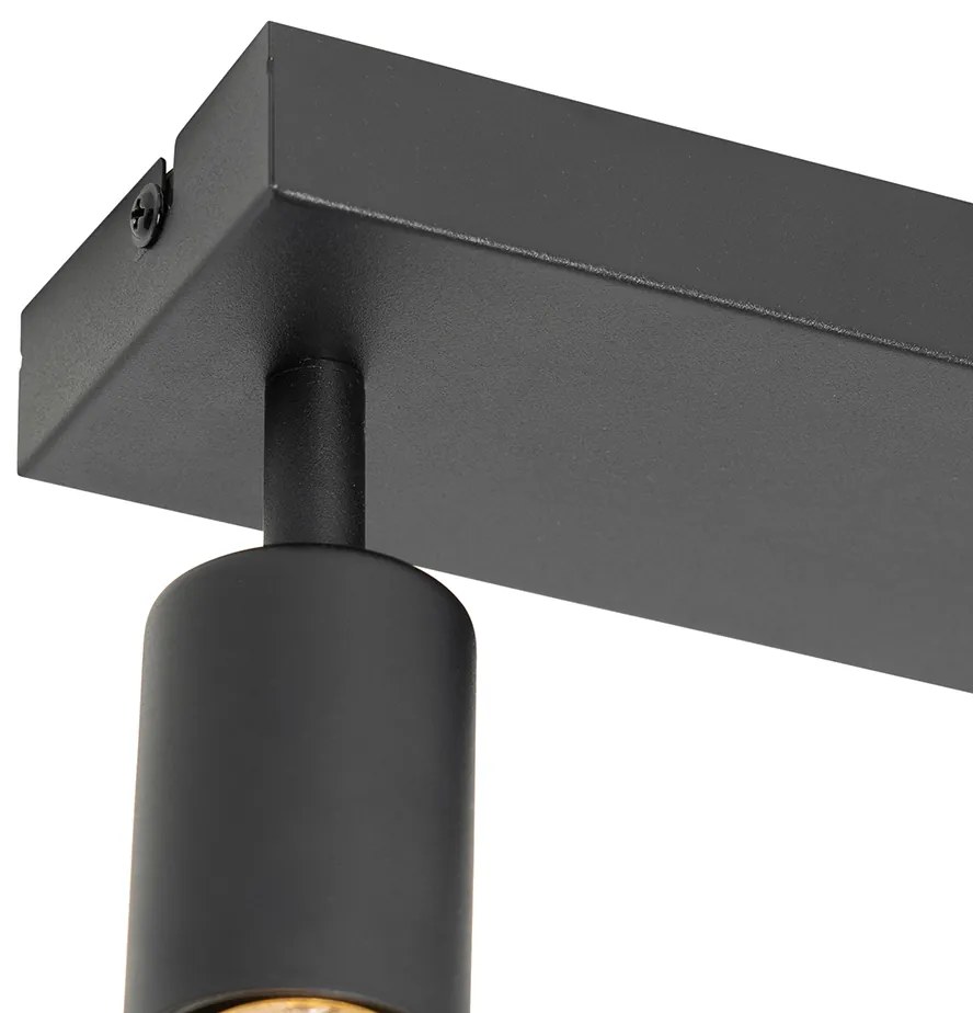 Modern fekete téglalap alakú reflektor 2-lámpás - Facil