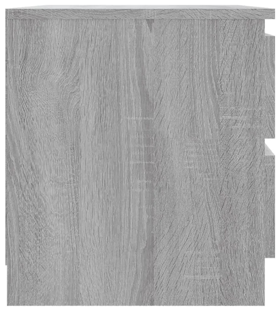 2 db szürke sonoma szerelt fa éjjeliszekrény 50 x 39 x 43,5 cm