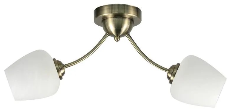 Felületre szerelhető csillár ZINA 2xE27/40W/230V réz/fehér