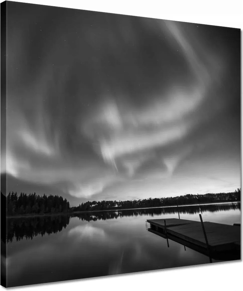 Vászonkép 40x40 Északi fény Kiruna