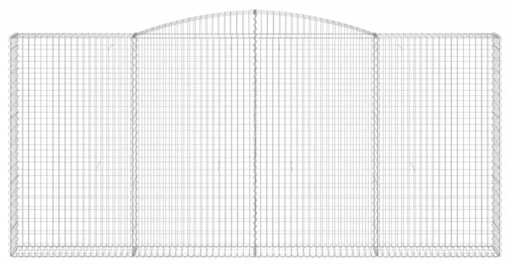 7 db íves horganyzott vas gabion kosár 400x30x180/200 cm