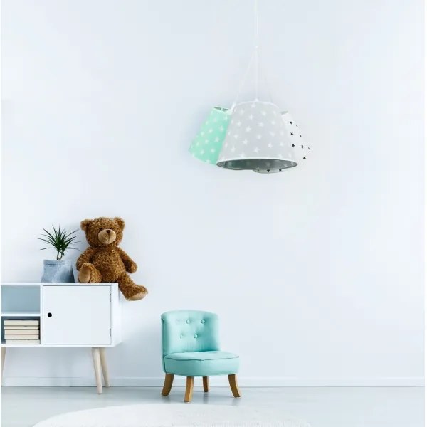 Brilagi - Csillár zsinóron CARPI 3xE27/60W/230V