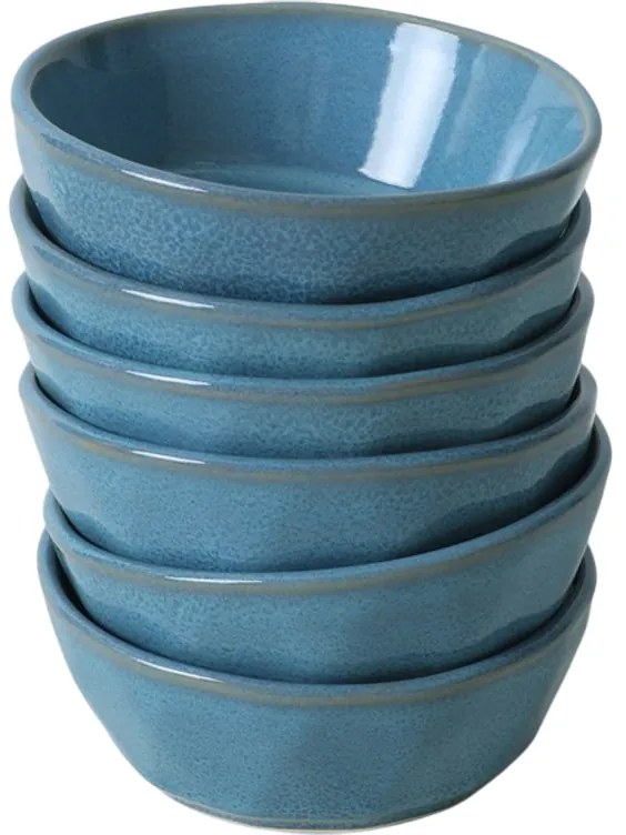 Facetta kerámia tálkészlet 6 db, 12 cm, türkizkék