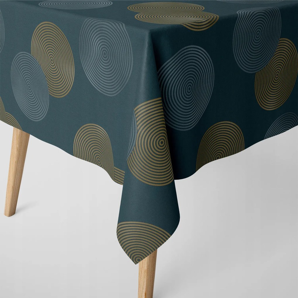 Abrosz Geometrikus Kerekek Zöld Alapon 140x180