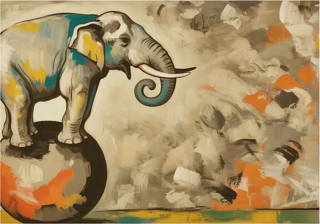 Fotótapéta Flizelin Dekoratív tapéta Absztrakt elefánt 312x219 Ragasztó