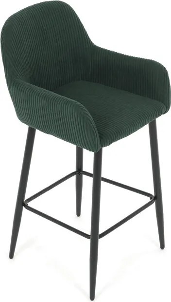 Barová židle, zelená, látka,AUB-V4009 GRN6